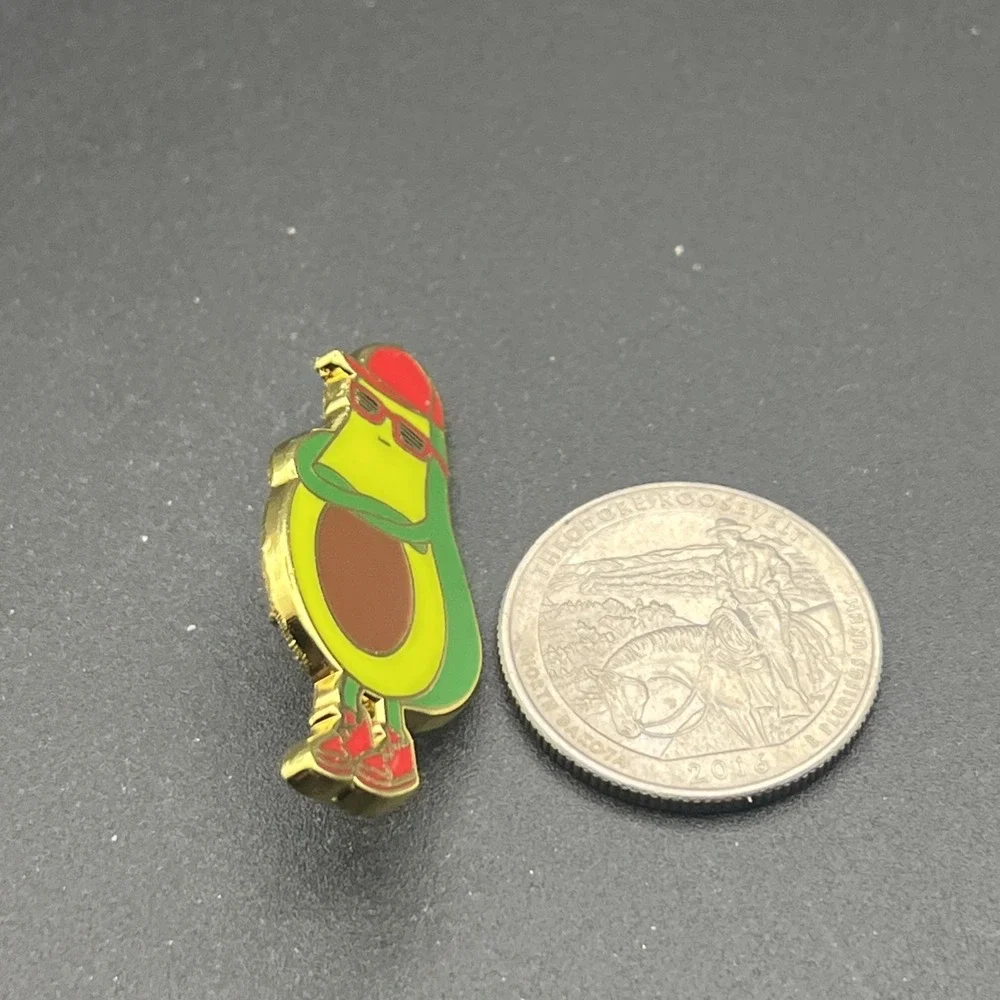 Wholly Guacamole Avocado Mascot Sunglasses Lapel‎ Hat Pin